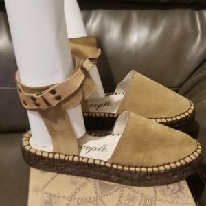 Free People hobo leather suede sandals